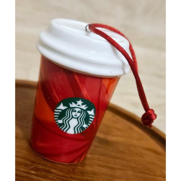 Starbucks 2014 Limited Edition Ceramic Red Mini Hot Cup Christmas Ornament - Picture 1 of 6